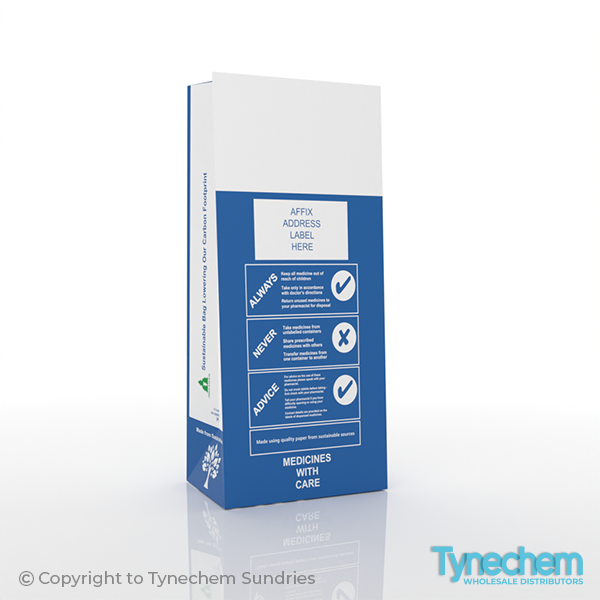 NHS Prescription Bags - P5 on a white background showing the NHS advice and advisories design.