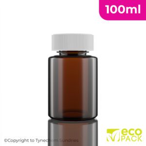 EcoPack® PET Pre-Capped 100ml Tablet Bottle