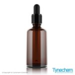 An Amber Glass Dropper Bottles 50ml with a pipette and and rubber top that holds 50ml of liquid. Amber Glass Dropper Bottles 50ml